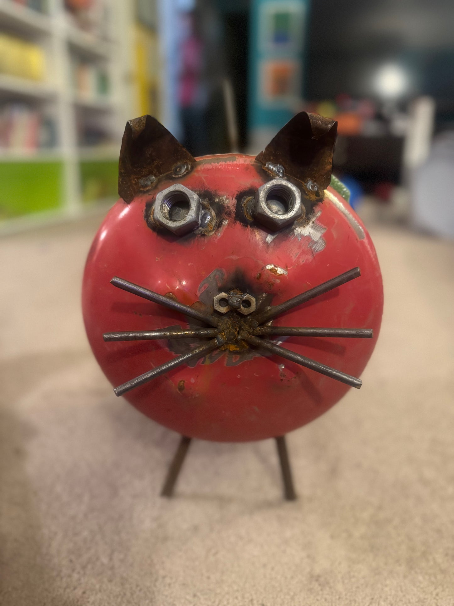 Handmade cat planter