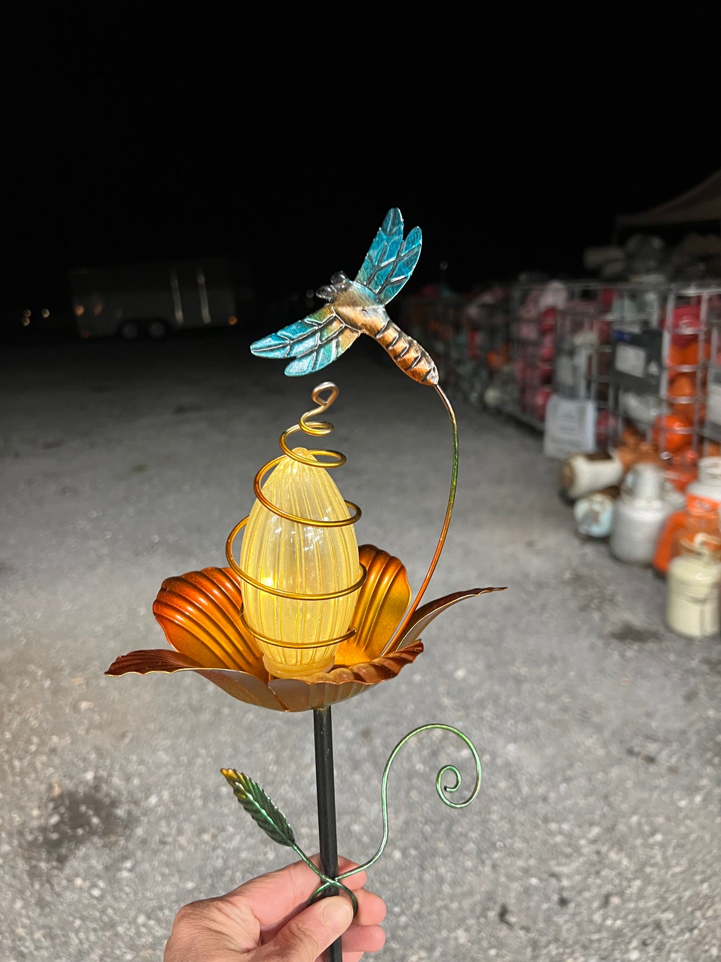 Dragonfly solar light yard stake