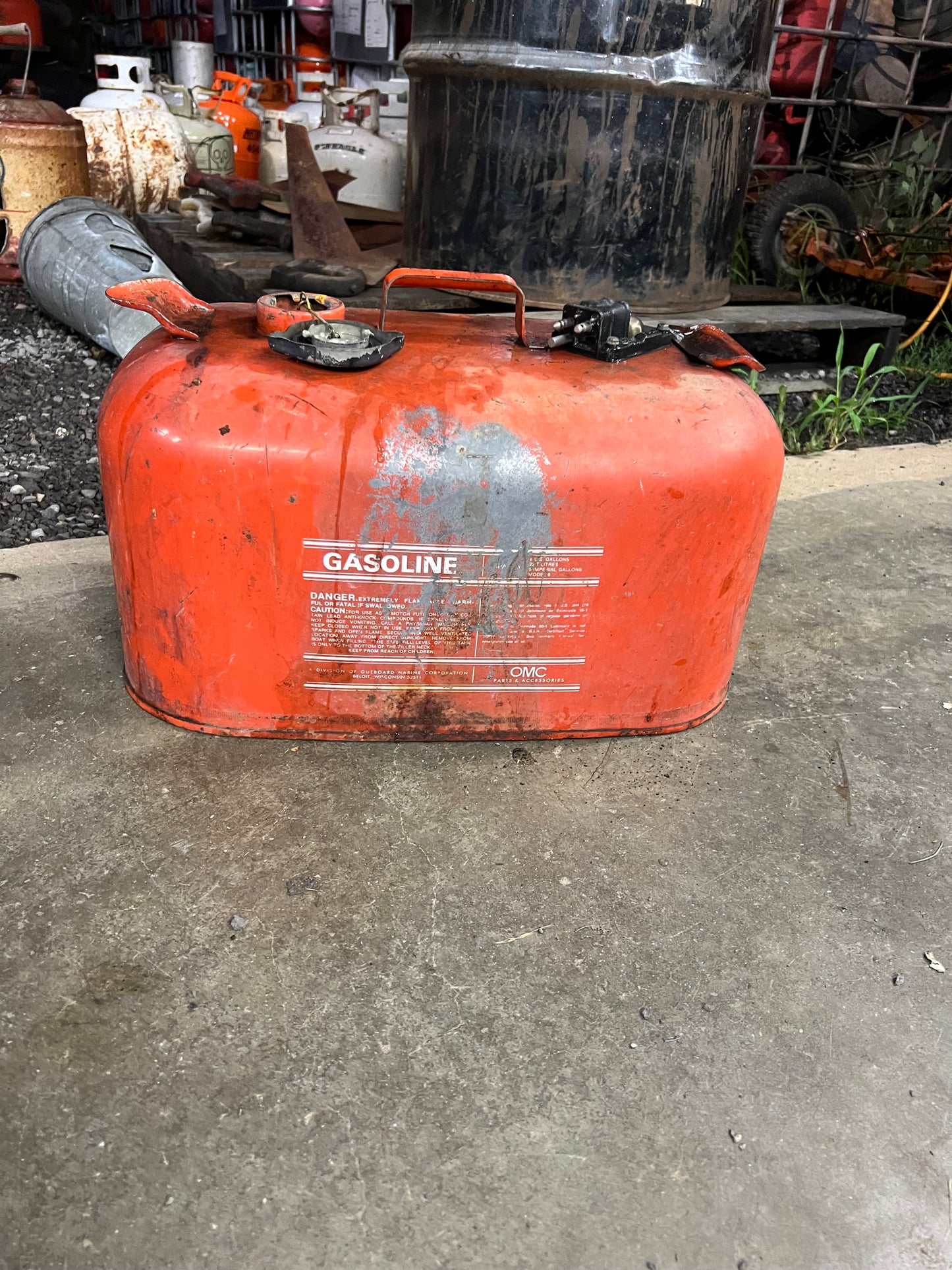Vintage hand cut boat tank Frank A4
