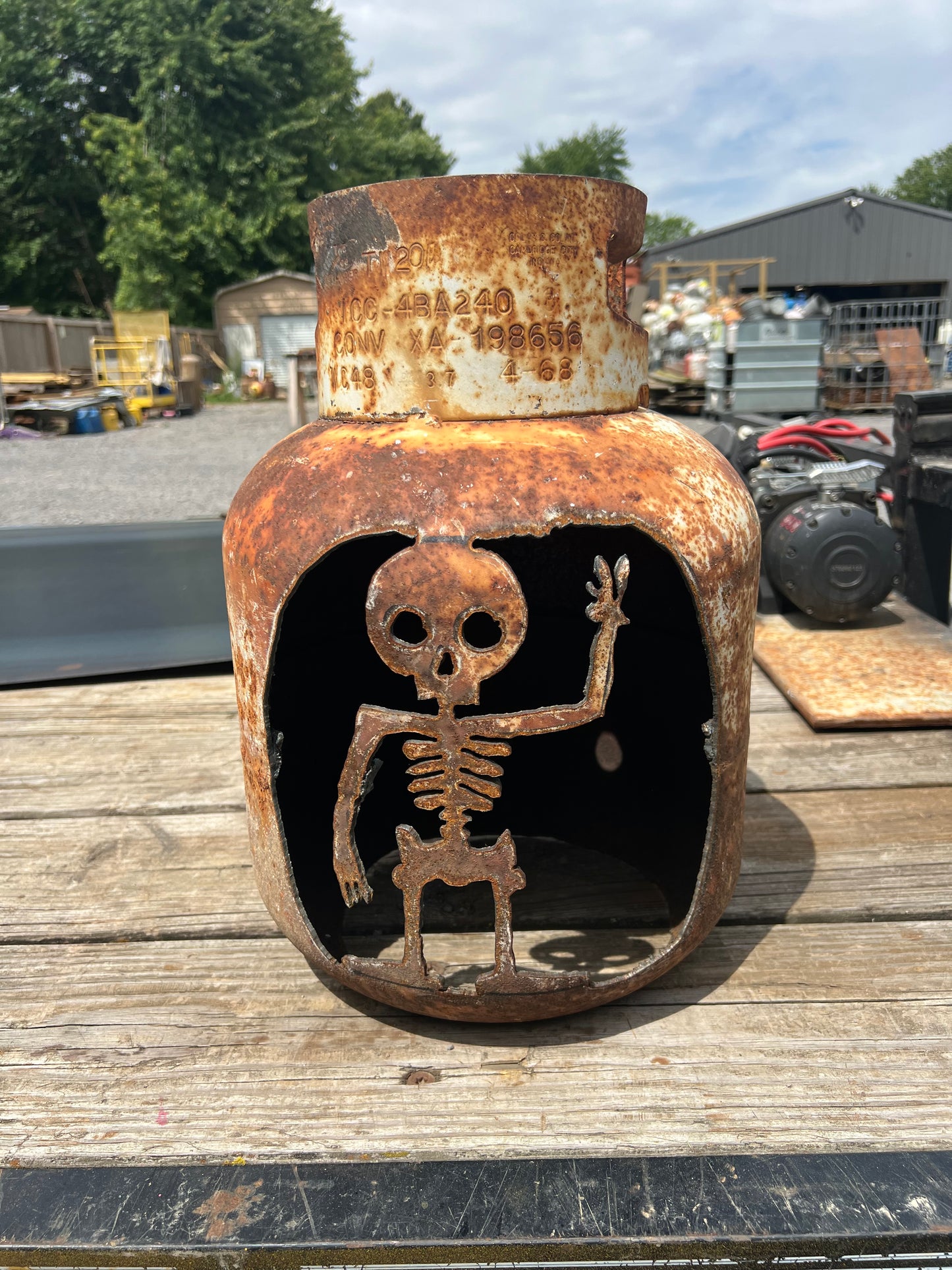 Handmade luminary skeleton