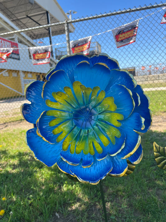 Colorful metal wobble flowers