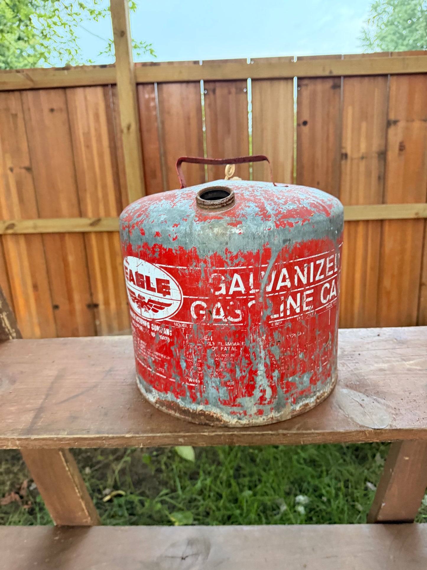 Hand cut gas can Jack-o-lantern C8