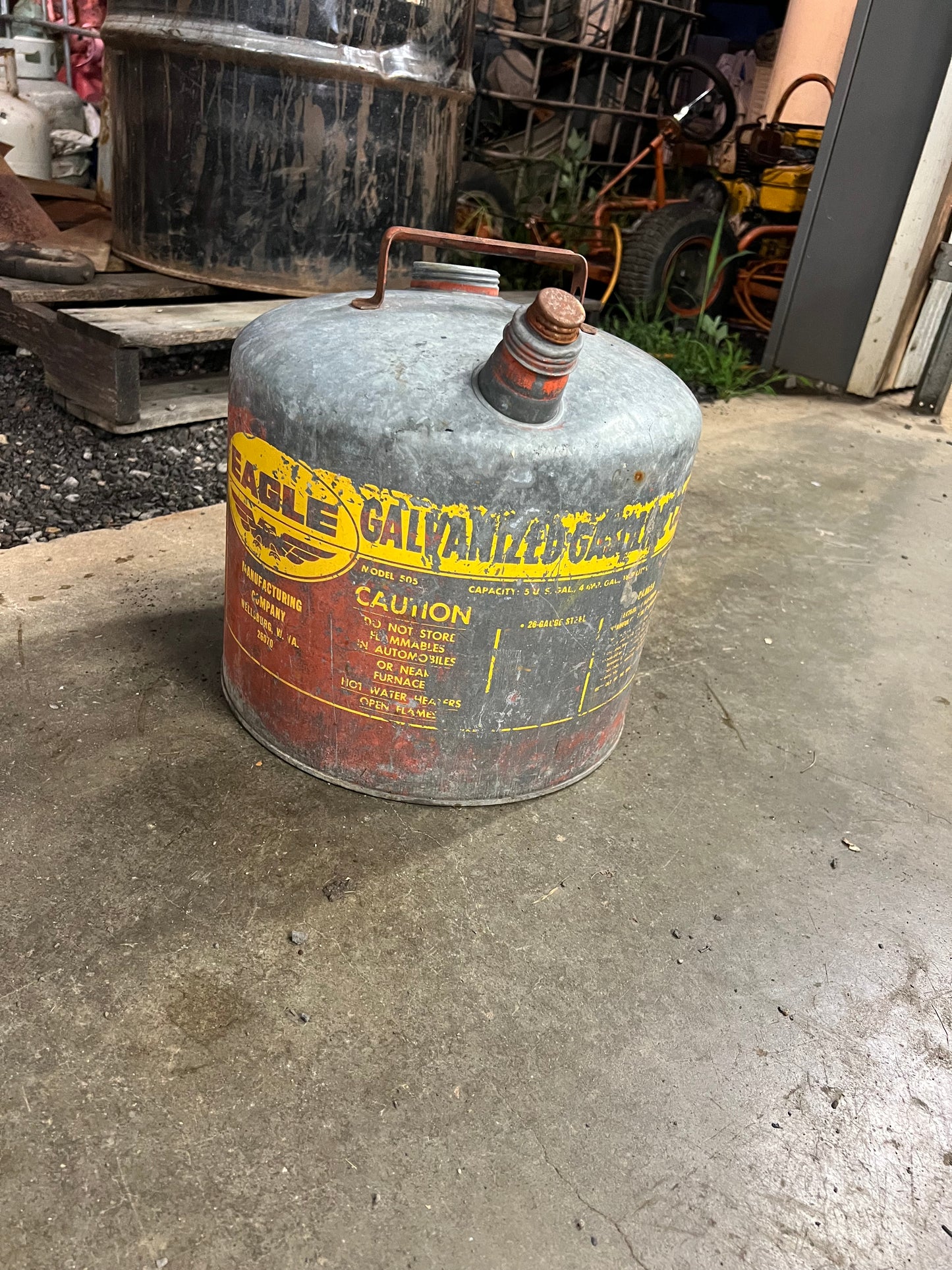 Vintage gas can Jack-o-lantern hand cut