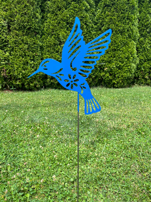 Hummingbird yard stake