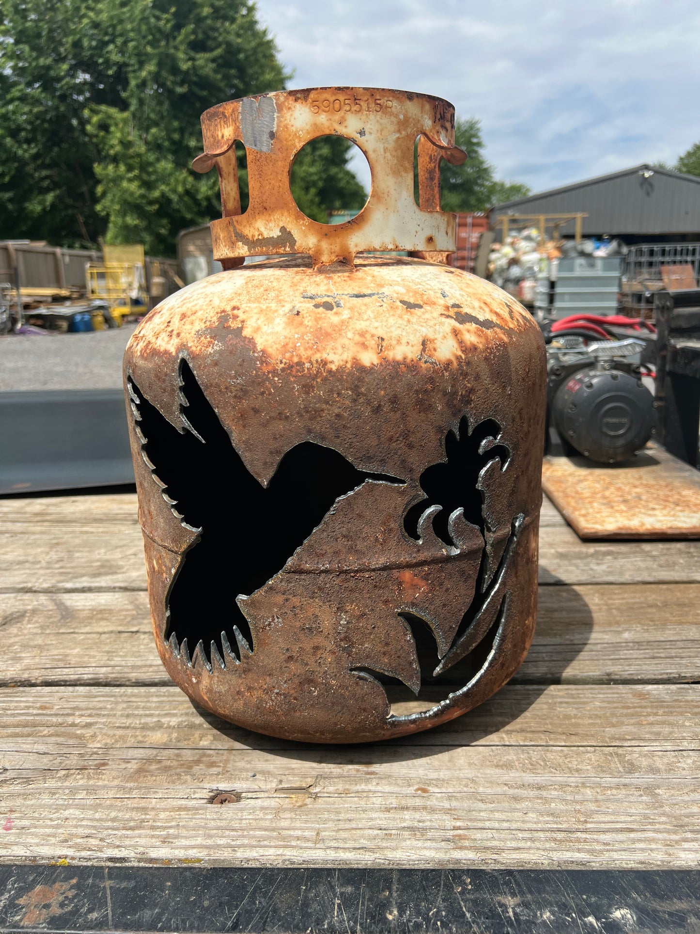Handmade hummingbird luminary (A1)