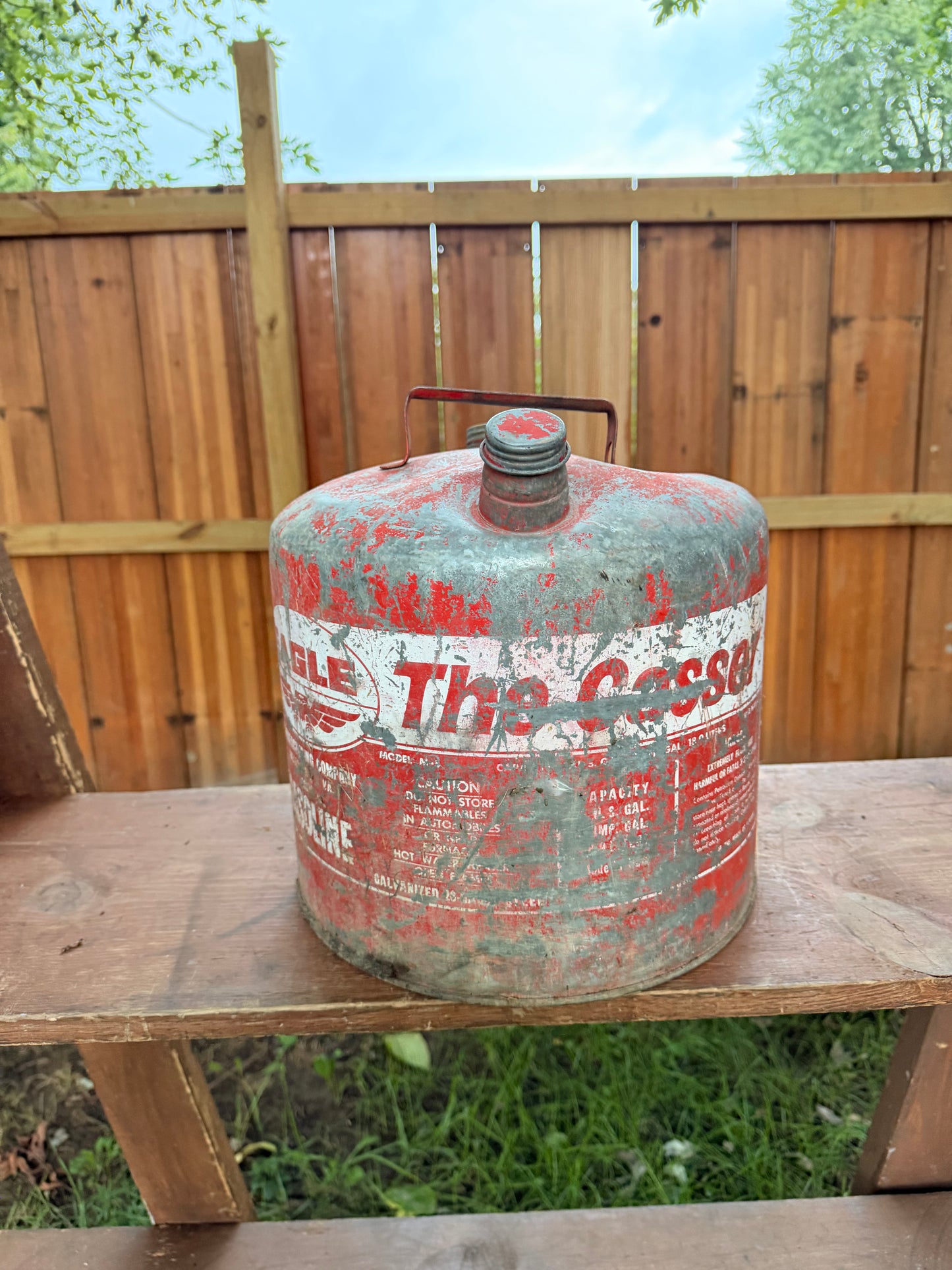 Hand cut gas can Jack-o-lantern C2