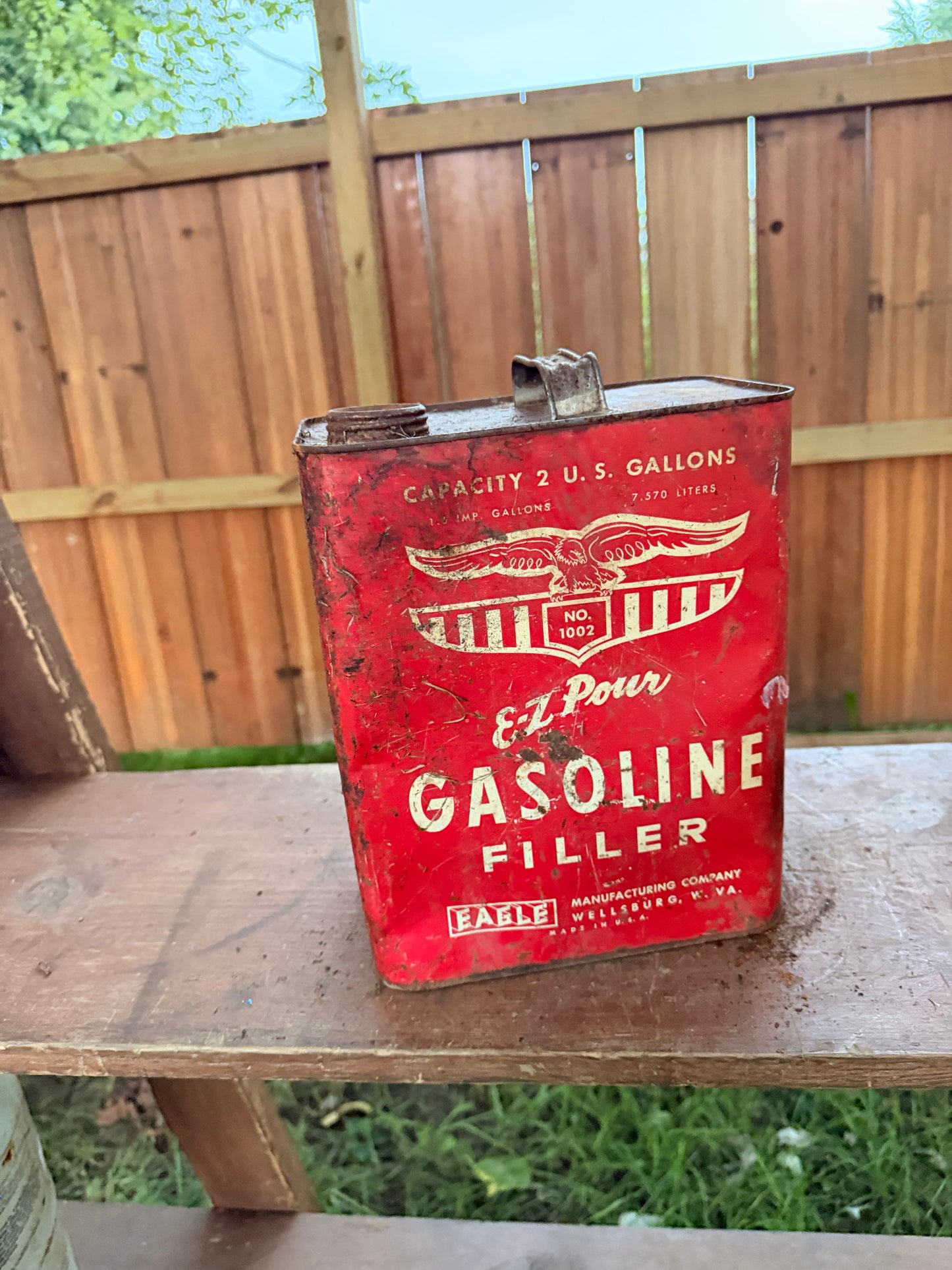 Hand cut gas can Jack-o-lantern C26